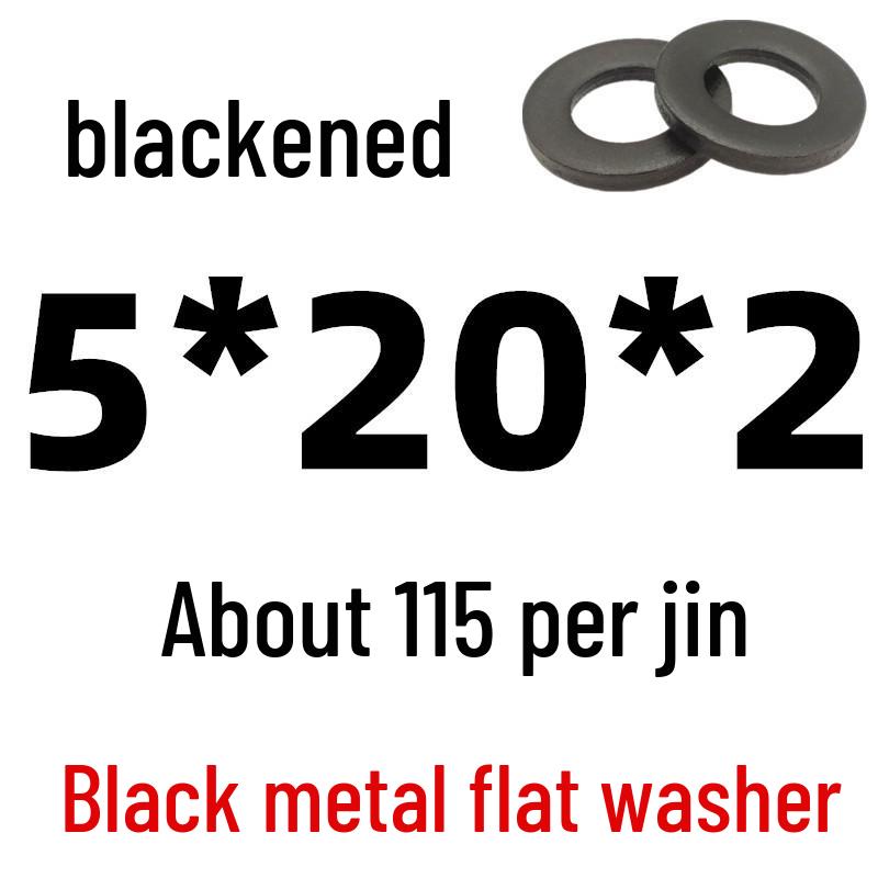 Thickened Black Iron Flat Washer for Screws, Non-standard Round Design
