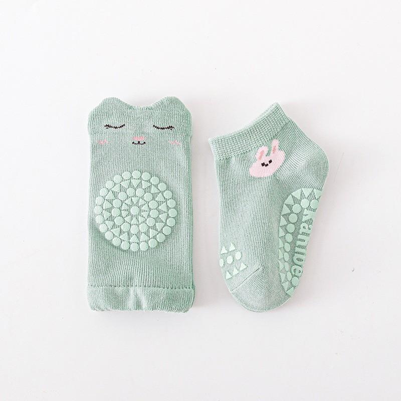 0-3 Years Old Children's Knee Pad Baby Floor Socks Set