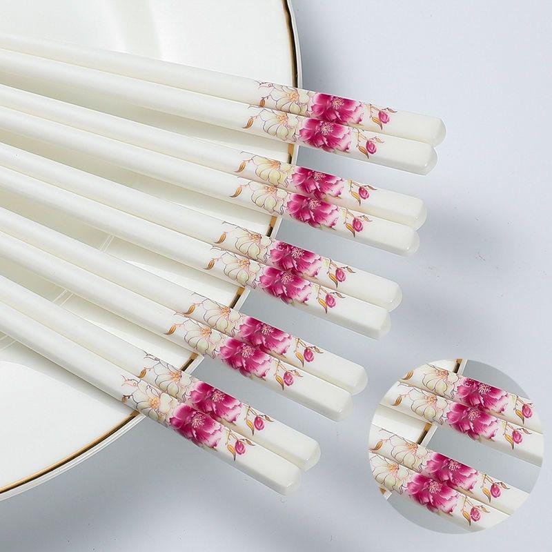 Jingdezhen Keramik Essstäbchen: Schimmelresistent, Rutschfest, Langlebig, Hitzebeständig, Leicht zu Reinigen, Verformungsbeständig, Umweltfreundlich für den Heimgebrauch