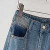 Women's Lyocell High-Waist Wide-Leg Embellished Jeans