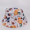 European and American New Halloween Printing Pattern Bucket Hat Graffiti Tie-dye Basin Hat Men and Women Spring and Summer Outdoor Sunscreen