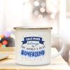 This Mug Belongs To World's Best Girlfriend&Boyfriend Enamel Mugs Anniversary Gift Juice Coffee Cup Gifts for Her Birthday