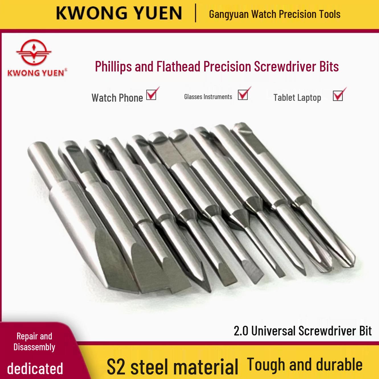 Precision Watch Repair Tool Kit: Replacement Glasses, Screwdriver Bits, Flathead & Phillips Heads Flathead 3.00mm Single Piece
