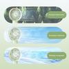 Portable Handheld Fan USB Rechargeable 3-Speed Cute Personal Mini Fan with LED Light Lightweight Quiet Cooling Fan with Phone Holder for Travel Office