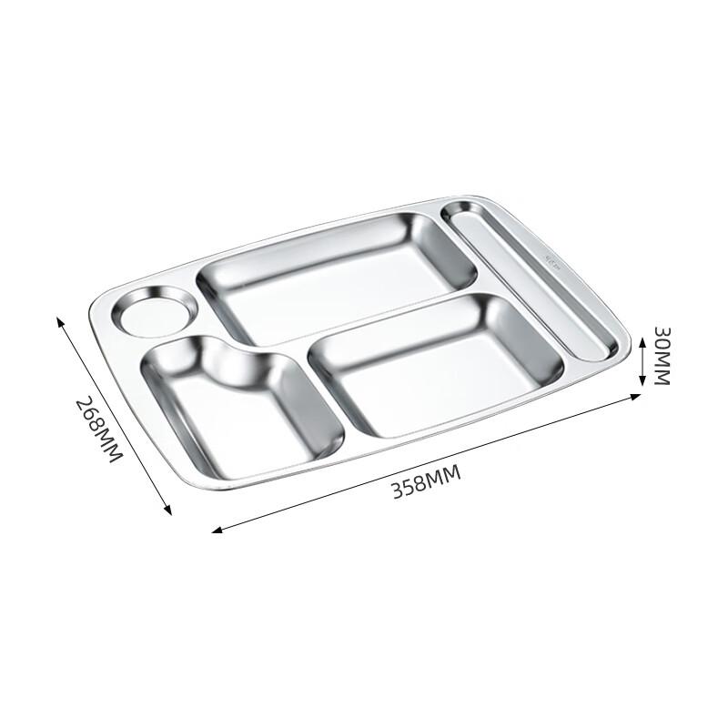 Chixingyuan 201 Stainless Steel Divided Meal Plate