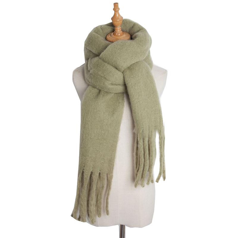 Women Men Knitted Winter Retro Plaid Scarf Imitation Cashmere Pashmina Warm Scarve Pareo Foulard Male Mujer Wrap Shawl Unisex