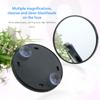Vergrößerungs-Saugnapf-Make-up-Spiegel, mehrfache Vergrößerung, hochauflösende Doppel-Saugnäpfe, runder Make-up-Spiegel für Reisen