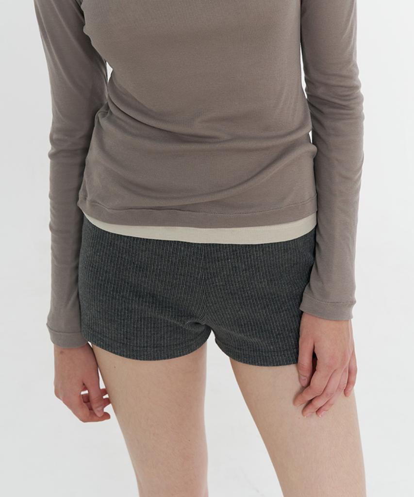 TARVERT Nova Ribbed Shorts - Charcoal