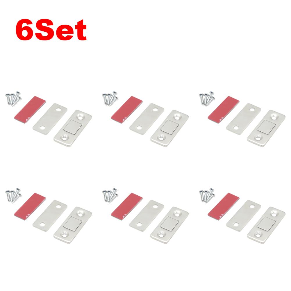 10-1Set Magnetic Cabinet Catches Door Stops Magnet Invisible Soft-Catch Ultra-Thin Anti-Rust Door Magnet with Screw for Home