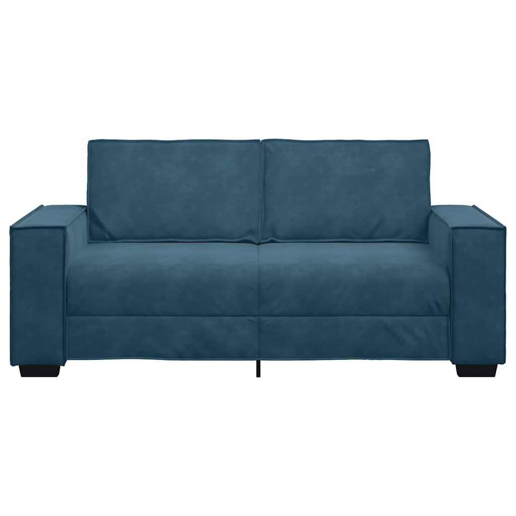2 Seater Sofa Blue 180 X 78 X 84 Cm Velvet
