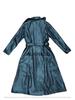 Elegante Trench da Donna in Vera Pelle di Agnello Fatto a Mano Lungo in Pelle Nero Classico