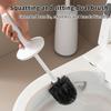 1 Set Soft Bristle Plastic Toilet Cleaning Brush Splash Proof Handle Toilet Brush With Base Bathroom Toilet Cleaning Tools