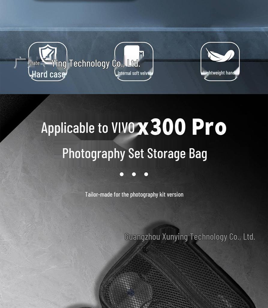 Kit de Fotógrafo Vivo X300 Pro: Bolsa de Almacenamiento Pro para Imagen y Mochila para Teleobjetivo