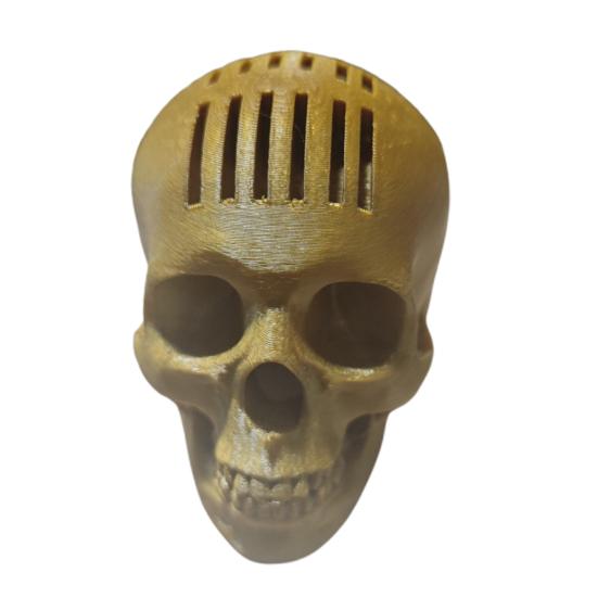 

Mohawk Skull Guitar Pick Holder Acoustic Folk Electric Guitar Plectrum Storage Rack 21 Picks Organizer Punk Heavy Metal Decoration Guitarist Gift золотистый