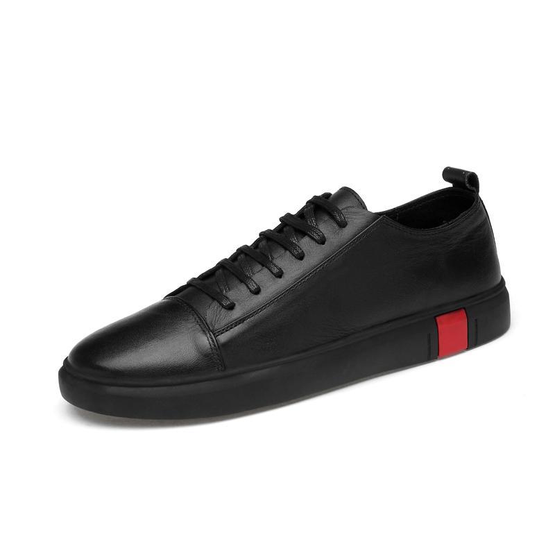 Fashion Autumn New Simple White Men's Leather Casual Shoes Soft Sole Massage Sole Men's Work Business Shoes Commuting Driving Shoes