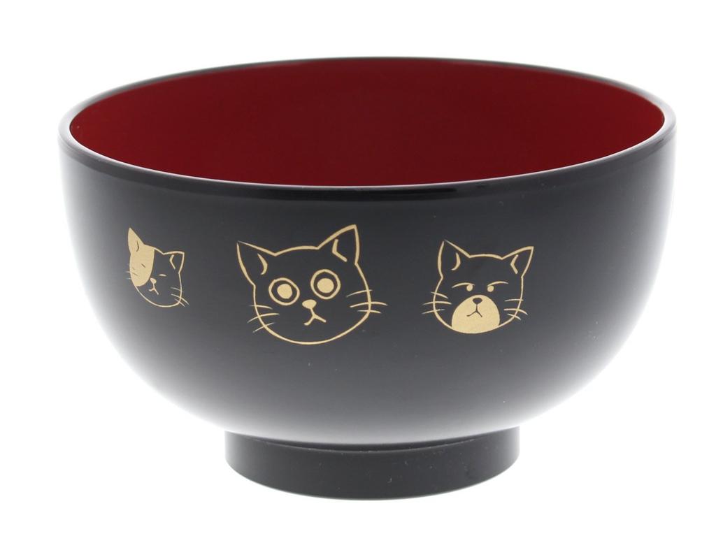 Ishida Made in Dishwasher and Microwave Cat 10 x 10 x 6 cm Children's Bowl, Japan, Safe, Design, Black, Dimensions
