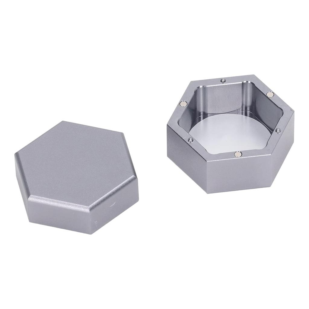 Billiard Chalk Lightweight and Portable Mini Billiard Chalk Hexagonal Pool Cue Chalk Box Billiard Accessories Holder, Case, Holder, (Gray)