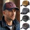 Washed Cotton Bull Head Embroidered Baseball Cap Hip Hop Streetwear Hats For Man Women Unisex