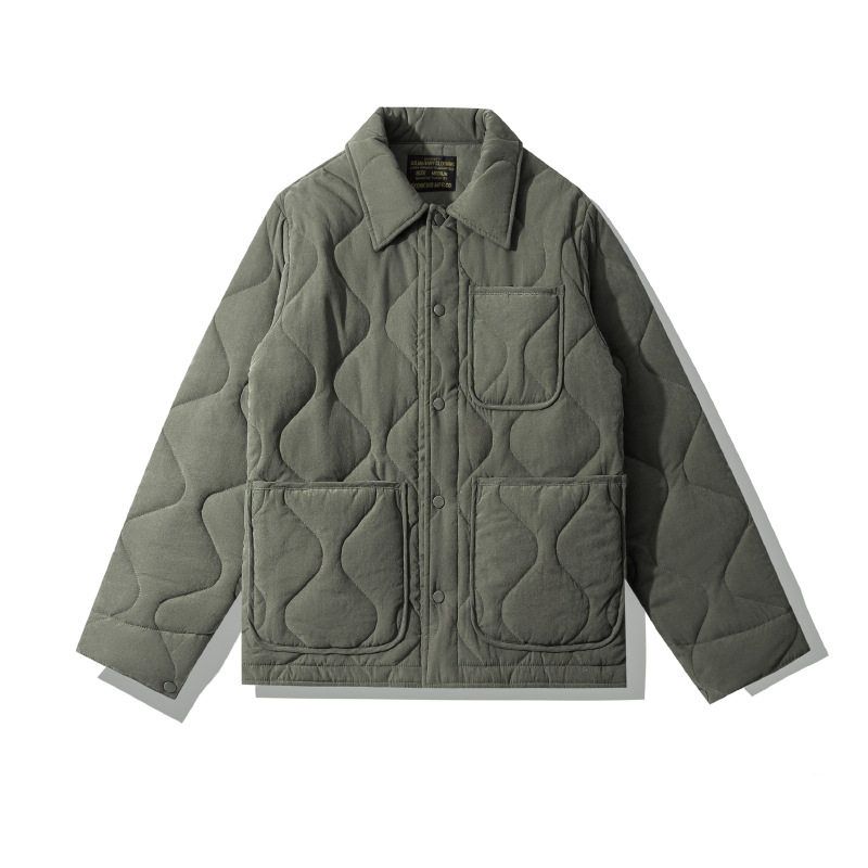 American Retro Style Workwear Cotton Jacket for Men, Winter Amekaji Cotton Coat, Foreign Trade Men's Clothing, Barn-Style Cotton Jacket
