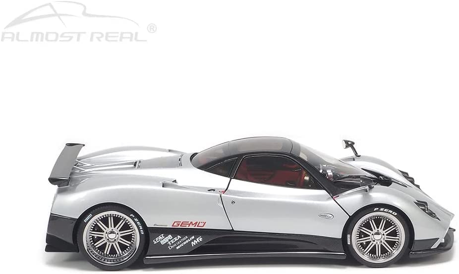 Almost Real Pagani Zonda F 2005 Grigio Mercurio Skala Komplett Støpt Metallbil - - 1/18 (850401001)