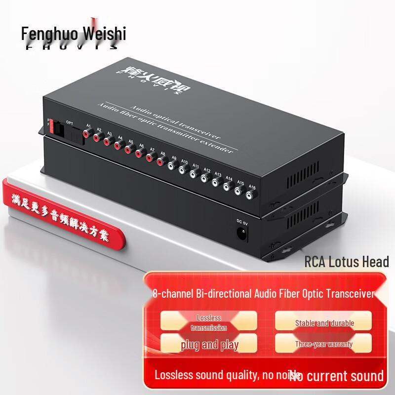 

Fenghuo Vision 8-Channel Bidirectional Audio Fiber Optic Converter