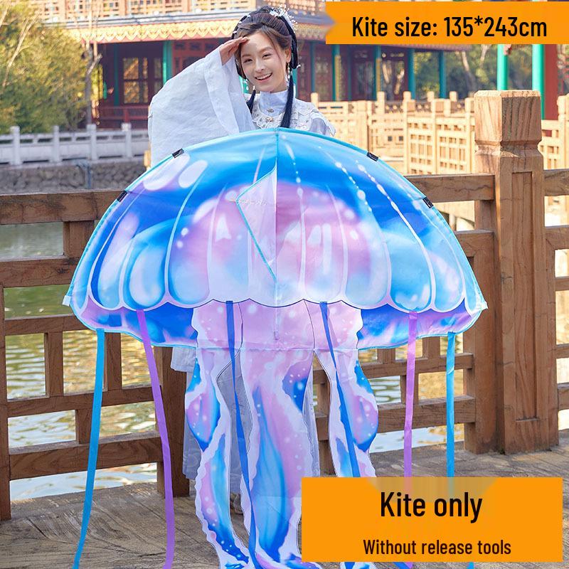 2026 New Cartoon Jellyfish Kite for Beginners – Easy to Fly Outdoors for Kids and Adults