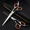 6.0-Inch Shenxinzhe Black Barber Hairdressing Scissors - Straight & Thinning Shears