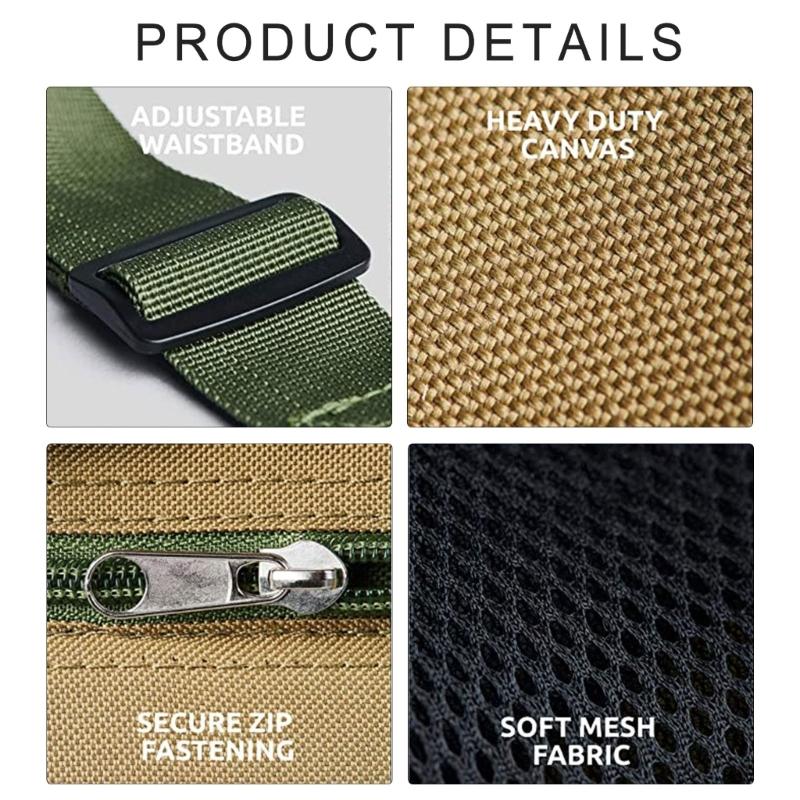 Professional Garden Tool Waist Pouch Tool Organizers with 6 Storage Pockets for Efficient Tool Management