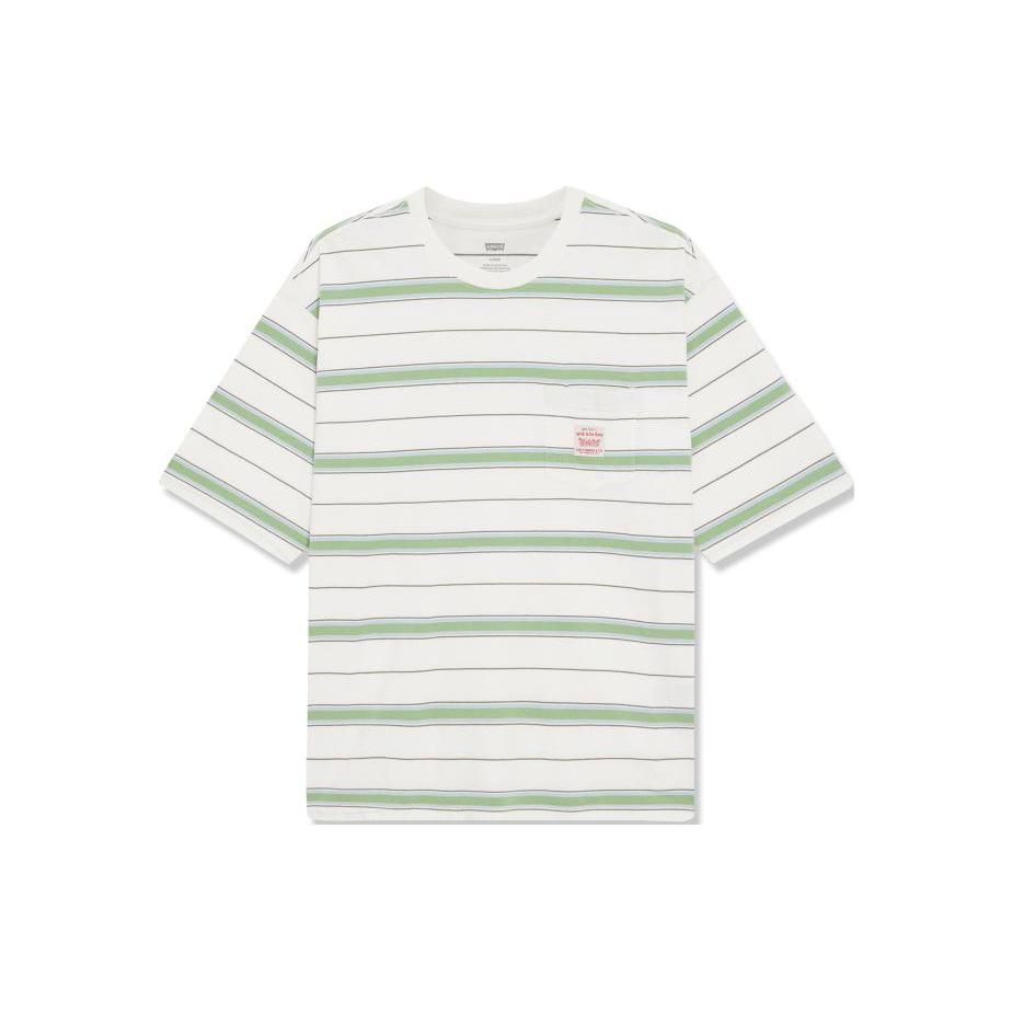 Levi's T Shirt Men's White Green Multicolor A5850-0008