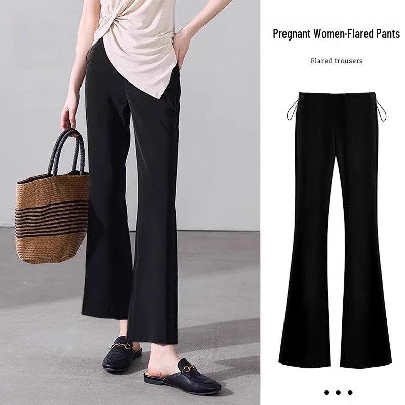 

Petite Maternity Cropped Flare Pants: Summer Thin Style for Early to Mid Pregnancy XL (Weight 125-145 Jin)
