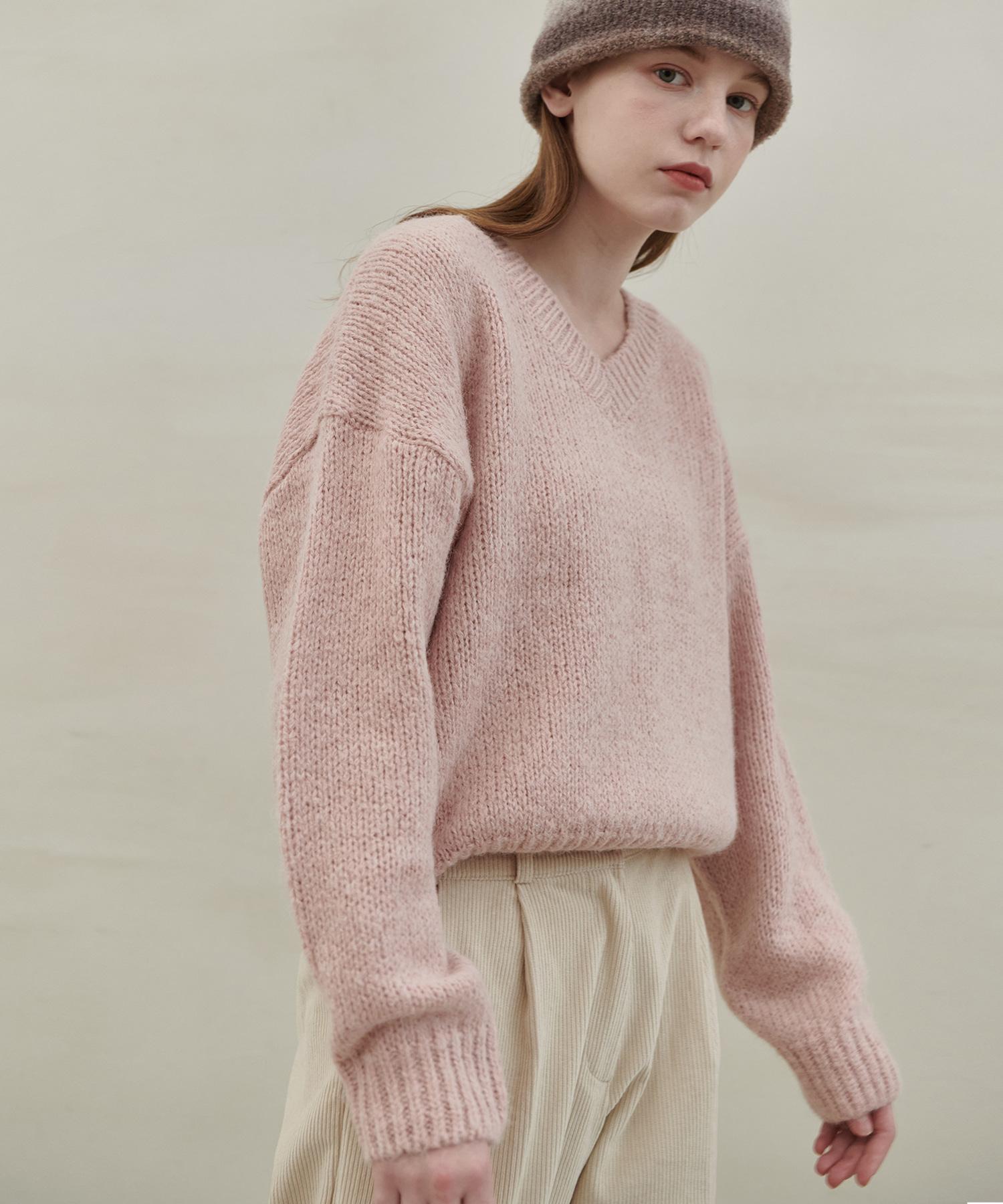 Pandora Fit Anna V-Neck Alphaka Knit Pink/Free