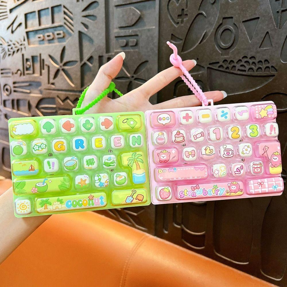 Keycap Clicker Mechanical Keyboard Toy 26-Key Stress Relief Fidget Toy  Party Favor Gift