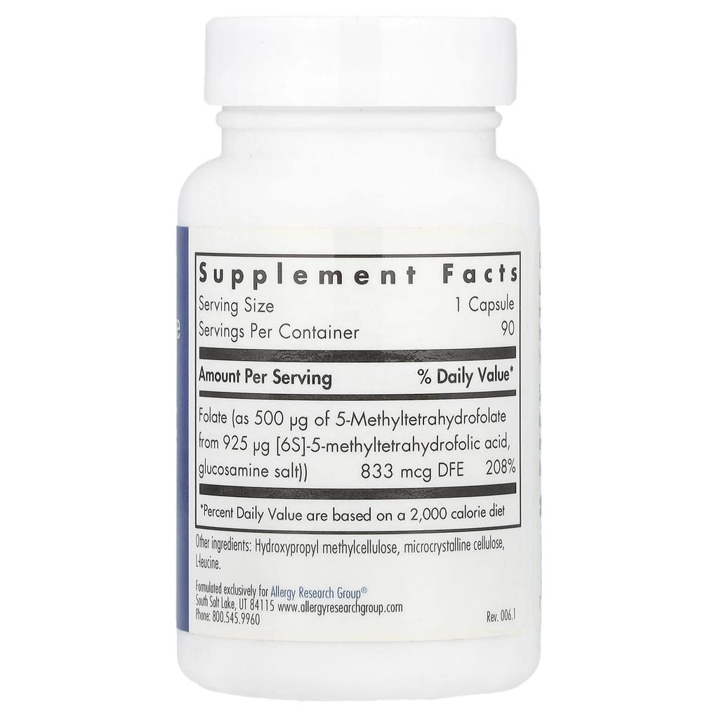 Quatreactives Folat, 4. Generation 5-Mthf, 90 Gemüsekapseln