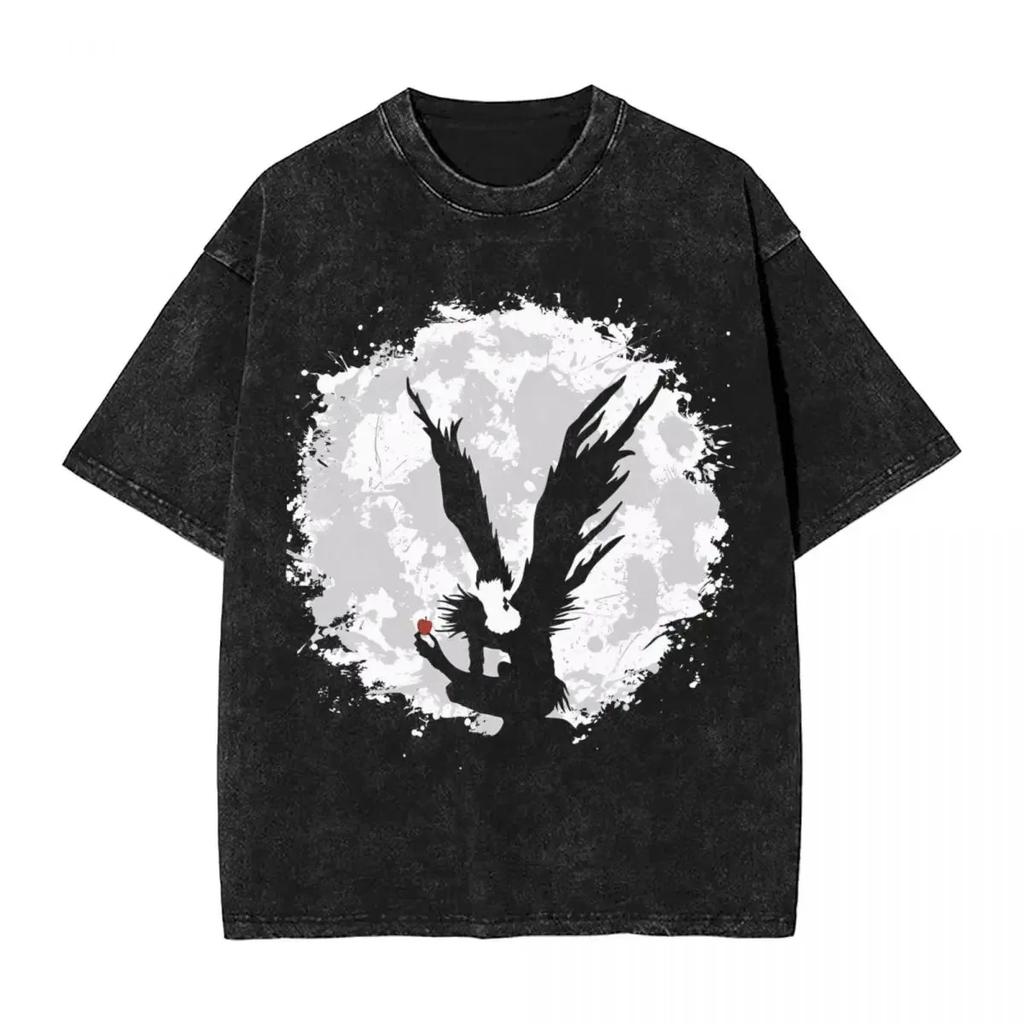 T-shirt da Uomo Anime DEATH NOTE Yagami Light L·Lawliet MisaMisa Lavata Manga Oversize Y2k T-shirt Cotone T-shirt Harajuku Maschile