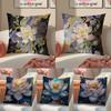 Fashion Lotus Cushion Cover Linen Minimalist Cover Soft Decor for Sofa Home Room