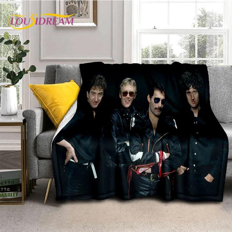 Klassiker Queen-Rockband Freddie Weiche Flanelldecke für Betten Schlafzimmer Sofa Picknick, Überwurfdecke zum Zudecken Outdoor-Freizeit Geschenk