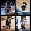 360° Mini Suction Car Mount with Extra Pad – Adjustable Holder for iPhone 14-17, Ultra Compact Dashboard Stand