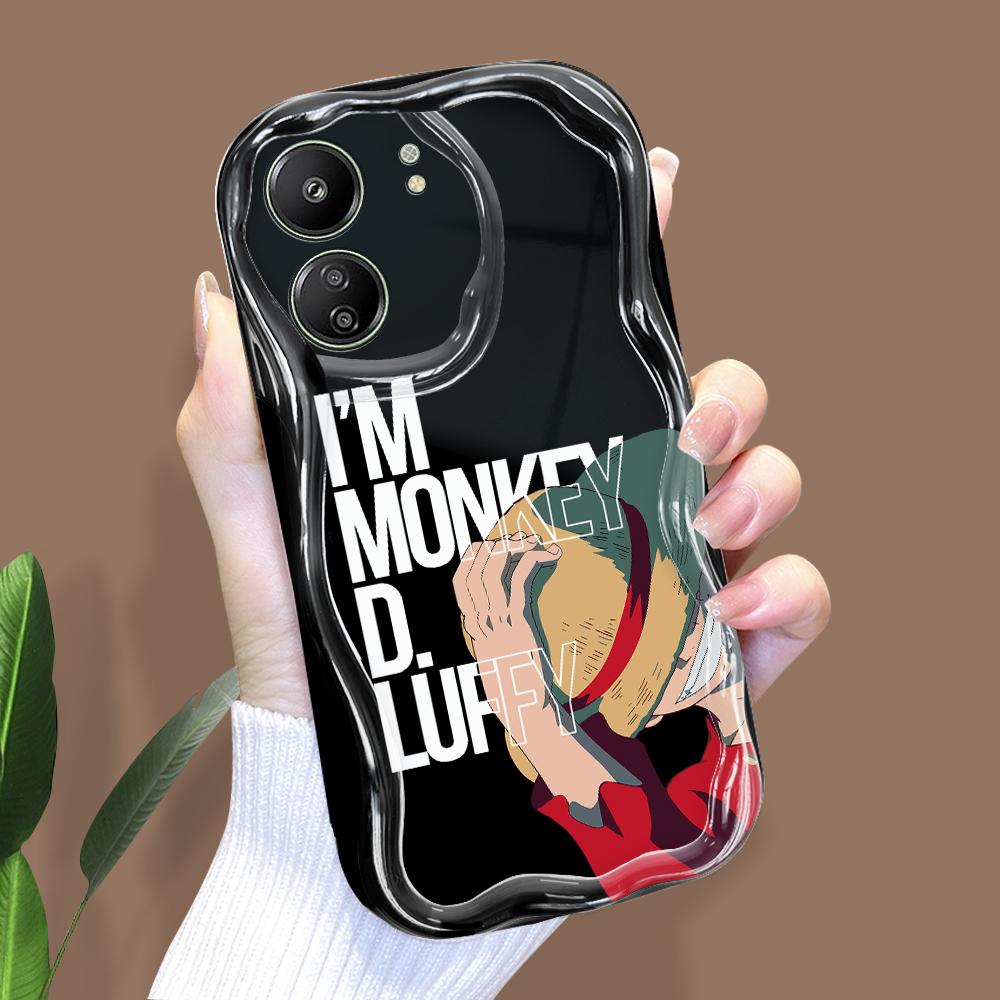 

Милый мультяшный узор, кремовая текстура, мягкий силиконовый чехол с волнистыми краями, чехол для телефона Xiaomi Redmi Redmi A4 чёрный