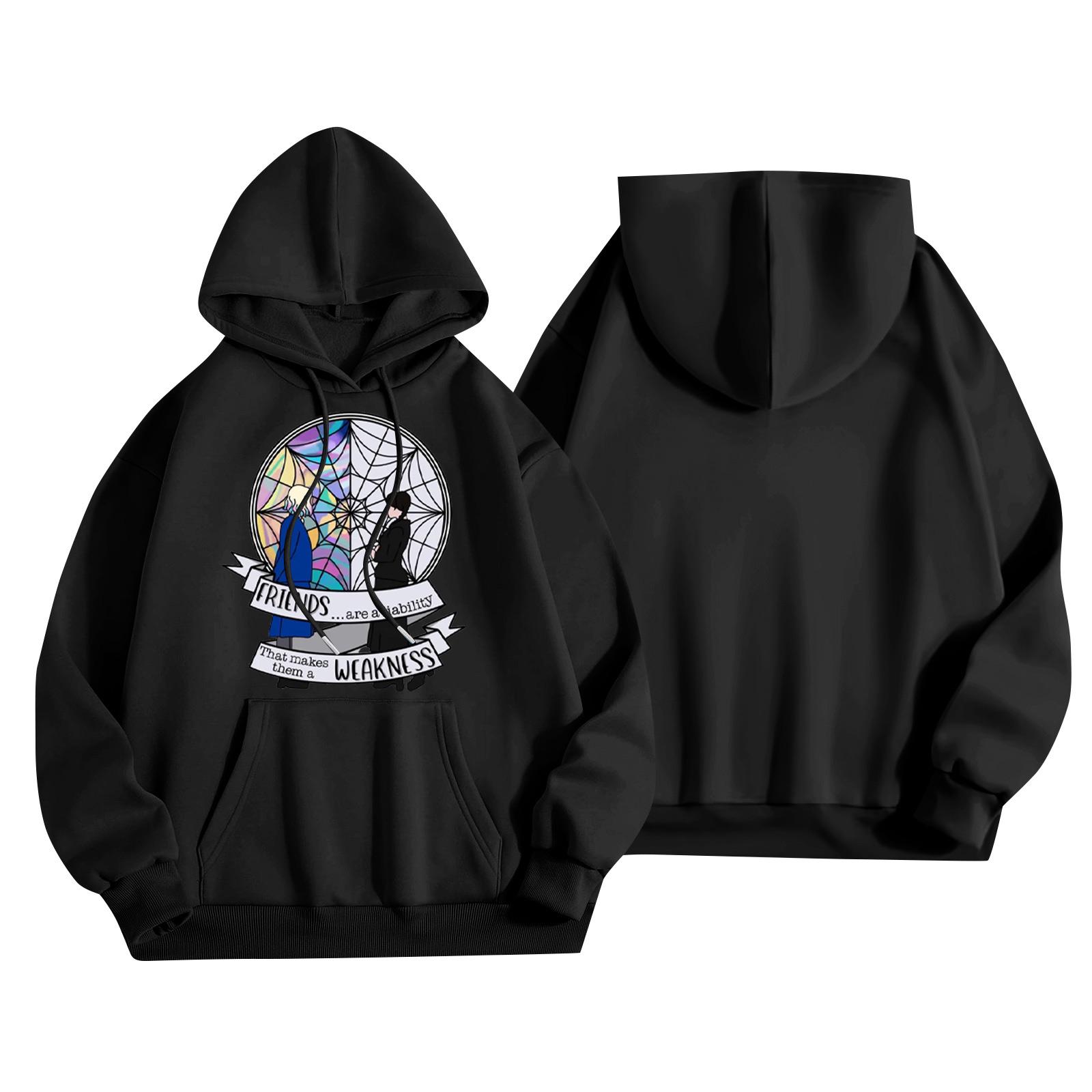 

Женский модный легкий пуловер с длинным рукавом и карманами, худи с принтом XL белый