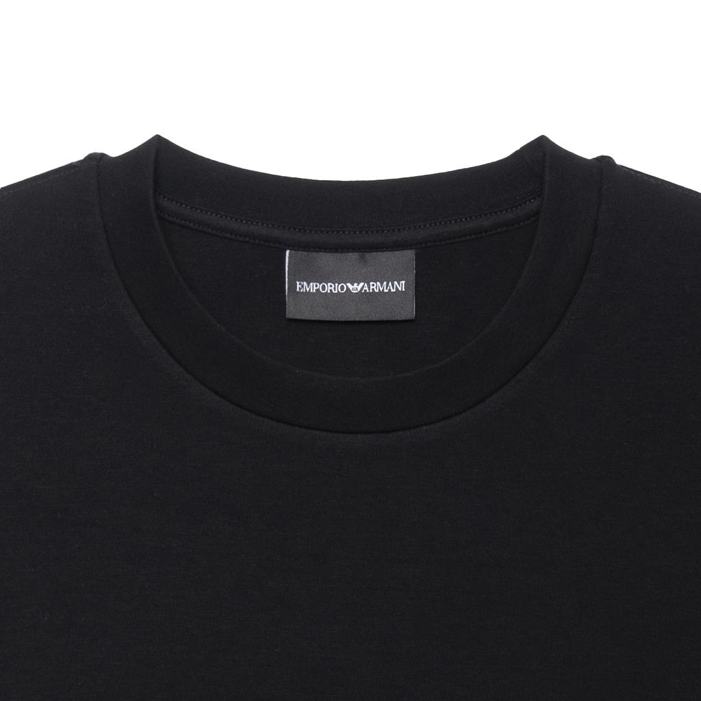 Emporio Armani Fw22 Solid Color Pullover Sweatshirt Men Sweatshirt Black 6L1MM41-JHSZ1-0999