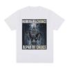 Human By Chance Alpha By Choice Wolf Funny Meme T Shirts Men's Casual Cotton Vintage Short Sleeve Oversized Leisure T-shirts