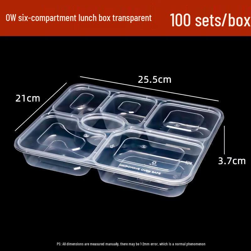 JingJingRS Multi-Compartment Disposable Food Container