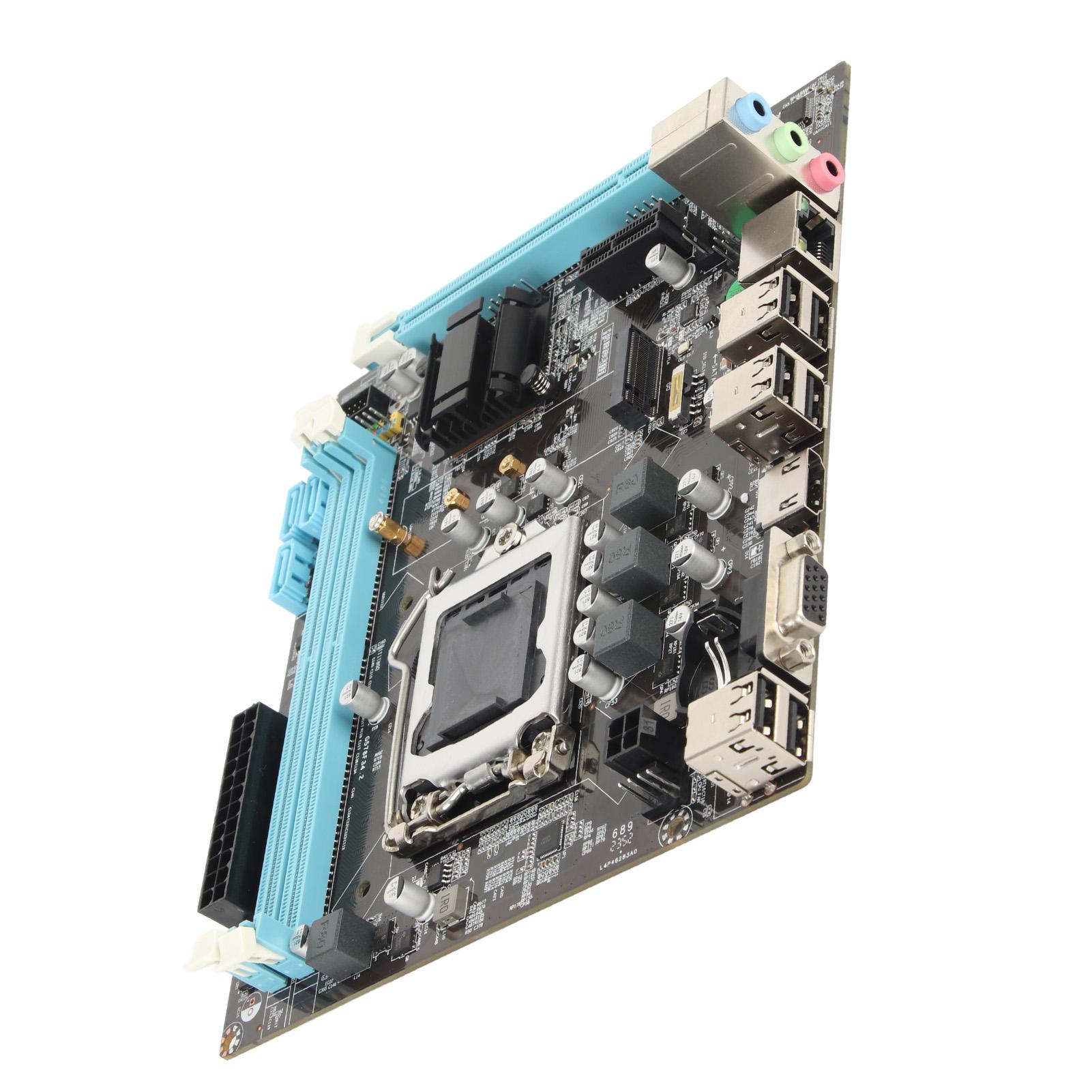 

H61 Mining Mainboard LGA 1155 Support NVME M.2 WiFi VGA HD Multimedia Interface 6 USB2.0 3 SATA2.0