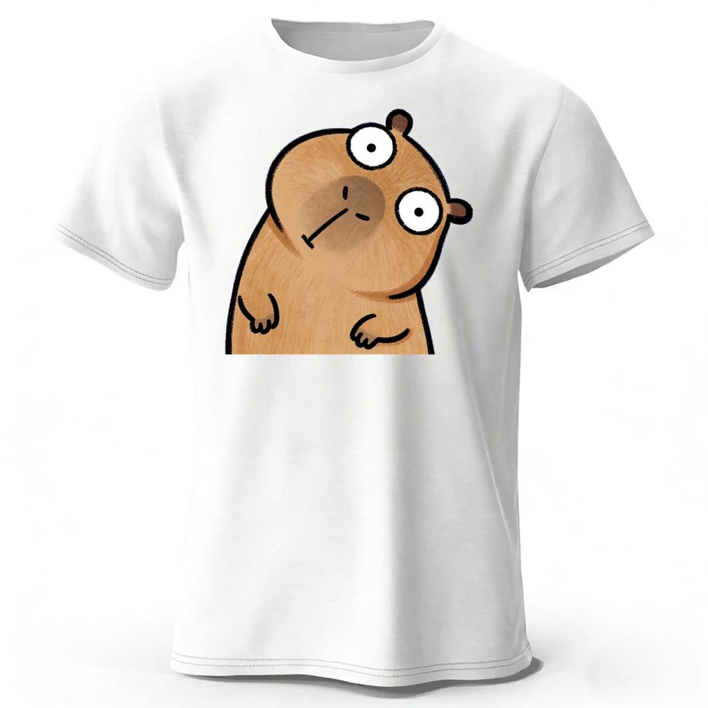 Silly Guinea Pig Menwomens Fashionable New Cotton Short Sleeved Healing Animal Print Plus Size Comfortable Casual Tshirt