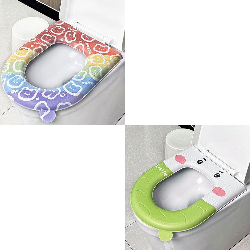 Eva Toilet Seat Waterproof All-weather Universal Silicone Foam Toilet Seat Printed Toilet Seat Bacteria Isolation Free