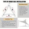 1PC Landscape Canopy\t\t Patio Balcony Triangular Canopy Outdoor Sun Protection Folding Silver Coated Awning Shade Sail 3 Meters