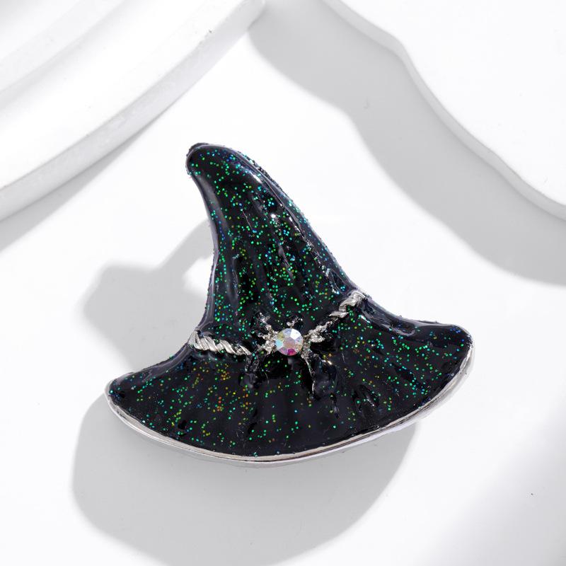 Halloween Brooch Spooky Hat Witch Pin Men Women Accessories Holiday Gift