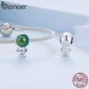 BAMOER 925 Sterling Silver Mood Stone Astronaut Charms Cute Chihuahua Dog Beads for Women Bracelet and Bangle DIY