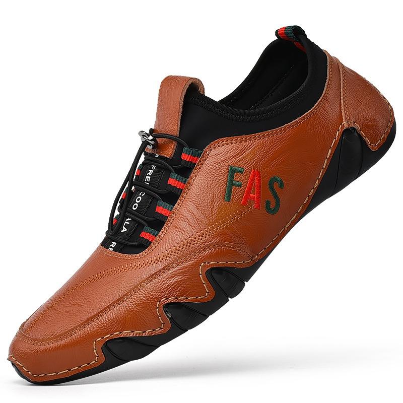Men Genuine Leather Casual Shoes Male Sports Sneakers Men Office Business Work Shoes Father Jogging Shoes Zapatillas Hombres