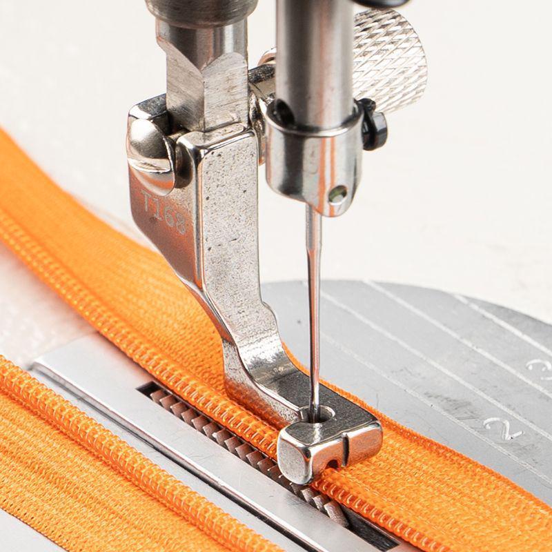 T168 Flatbed Machine Invisible Zipper & Single-Sided Presser Foot for Industrial Sewing